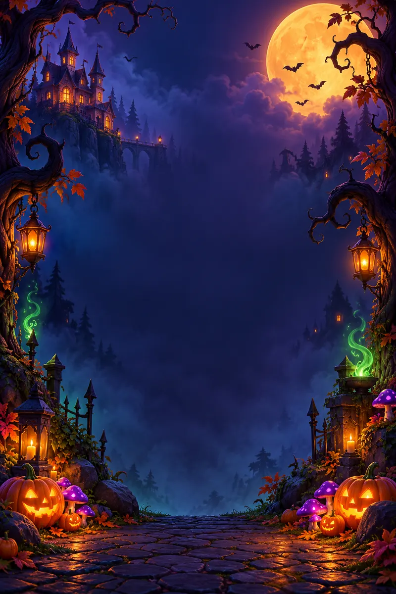 Floresta encantada de Halloween
